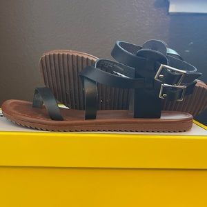 Seven Dials Black Sandals